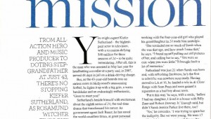 Kiefer Sutherland - Man on a Mission magazine scan