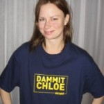 Mary Lynn Rajskub Mary Lynn Rajskub modeling a "Dammit Chloe" tee