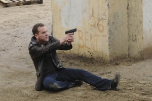 Jack Bauer pulls a gun on Cole Ortiz Jack Bauer pulls a gun on Cole Ortiz