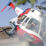Jack Bauer rescues man from helicopter crash Jack Bauer rescues man from helicopter crash