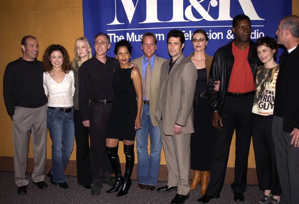 Reiko Aylesworth, Laura Harris, Penny Johnson Jerald, Kiefer Sutherland, Carlos Bernard, Michelle Forbes, Dennis Haysbert at The 20th Anniversary William S. Paley Television Festival Presents "24"