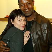 Michelle Forbes and Dennis Haysbert at Tod's Beverly Hills Boutique Charity Event To Benefit Caring For Children & Families With Aids