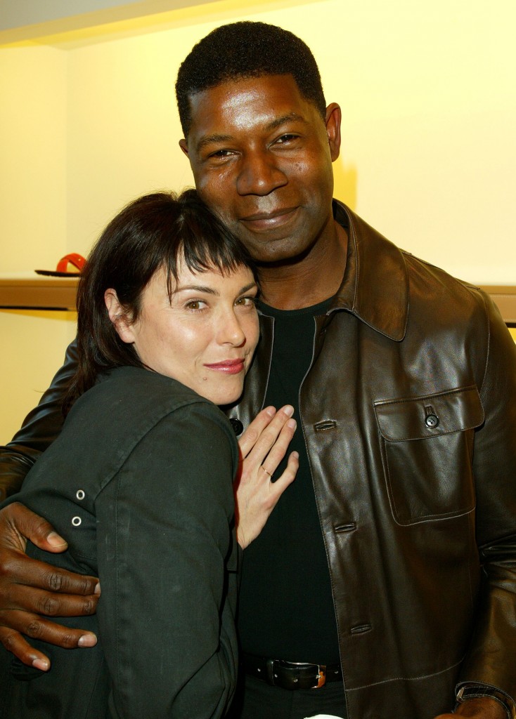 Michelle Forbes and Dennis Haysbert at Tod's Beverly Hills Boutique Charity Event To Benefit Caring For Children & Families With Aids