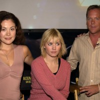 Reiko Aylesworth, Elisha Cuthbert, Kiefer Sutherland at 24 Season Two 24-Hour Marathon Screening