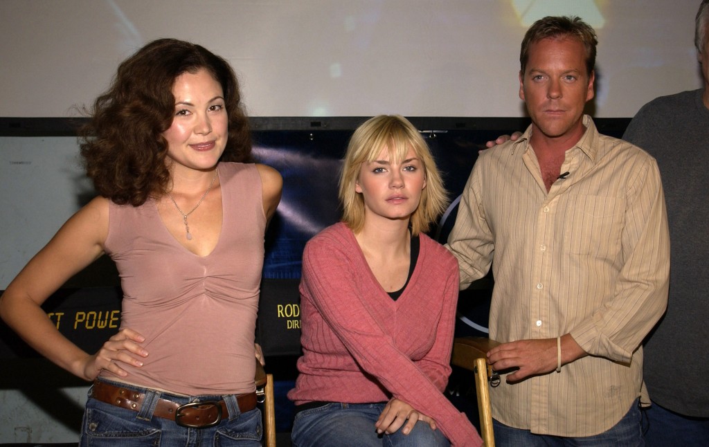 Reiko Aylesworth, Elisha Cuthbert, Kiefer Sutherland at 24 Season Two 24-Hour Marathon Screening