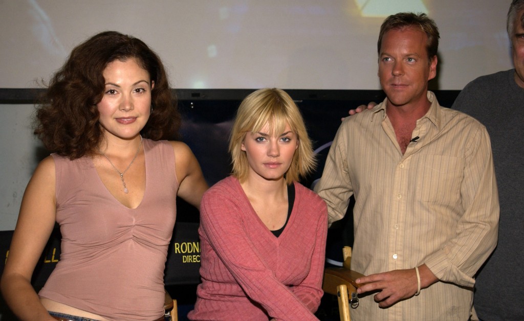 Reiko Aylesworth, Elisha Cuthbert, Kiefer Sutherland at 24 Season Two 24-Hour Marathon Screening