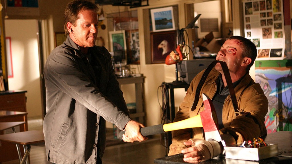 Jack Bauer chops off his partners arm with a fire axe in the 24 Season 3 finale