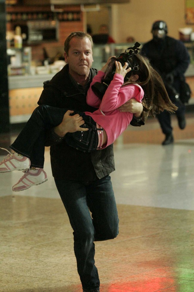 Jack Bauer saves a little girl in 24 Season 5 Episode 8