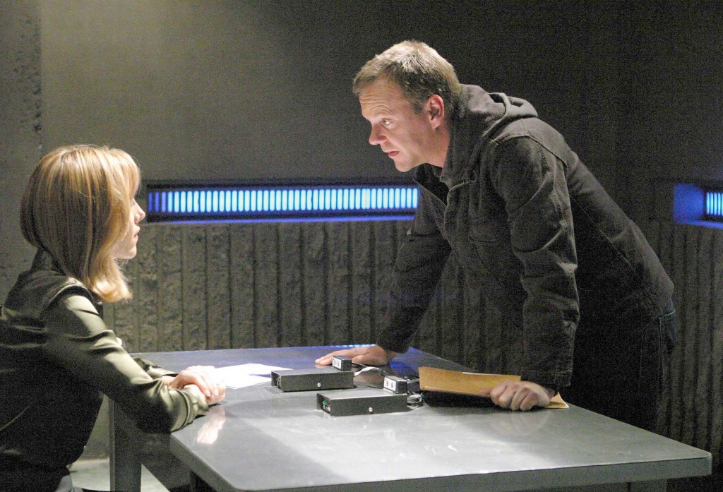 Jack Bauer interrogates Audrey Raines in 24 Season 5 Episode 15