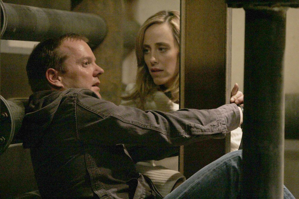 Jack Bauer and Audrey Raines are restrained in 24 Season 5 Episode 18