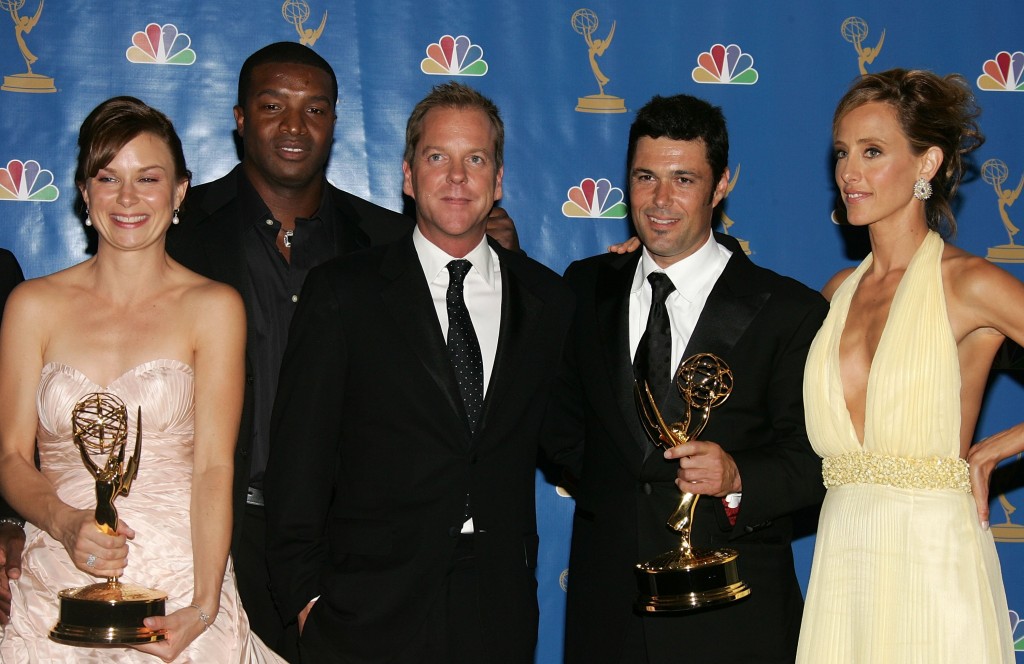 Cast of 24 Backstage After Winning Outstanding Drama Series at 2006 Emmy Awards