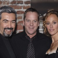 Jon Cassar Kiefer Sutherland and Kim Raver at 24 Season 5 DVD Launch Party