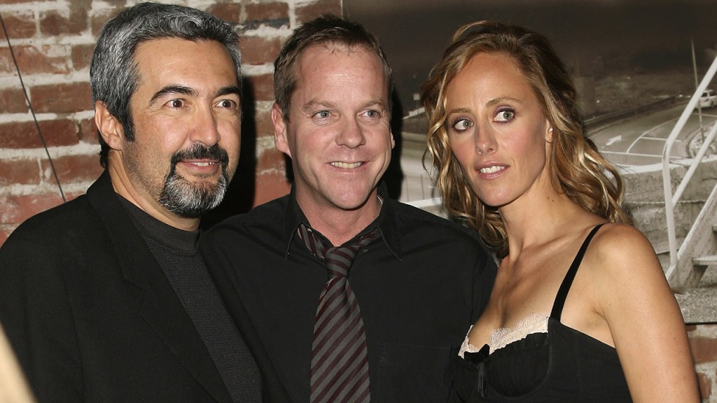 Jon Cassar, Kim Raver, and Kiefer Sutherland at the 24 Season 5 DVD Launch Party