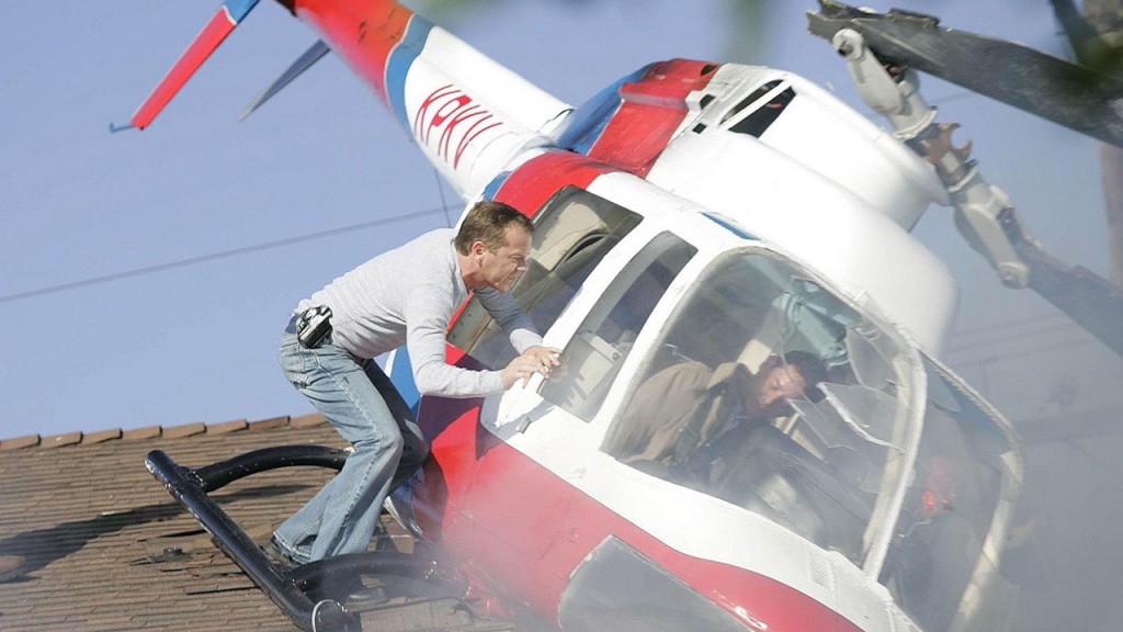 Jack Bauer rescues a pilot from a plane crash in 24 Season 6 Episode 5