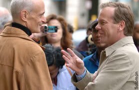 Michael Chertoff talking to Kiefer Sutherland