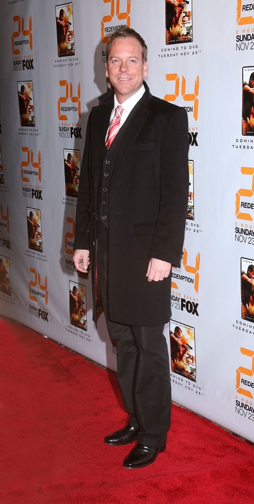 Kiefer Sutherland at 24 Redemption Premiere in NYC