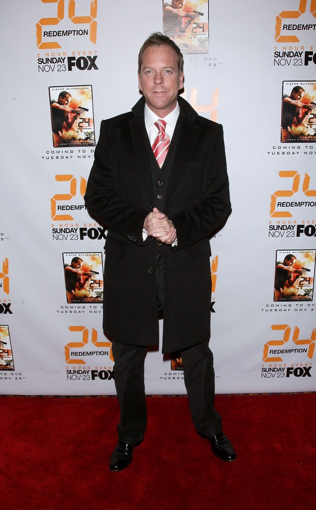 Kiefer Sutherland at 24 Redemption Premiere in NYC