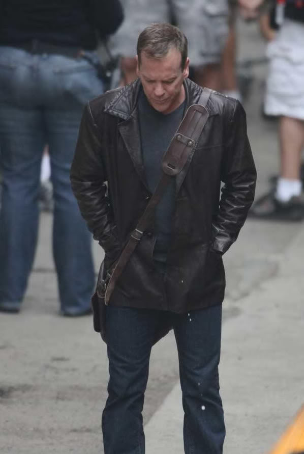 Kiefer Sutherland and Benito Martinez filming 24 Season 8 premiere