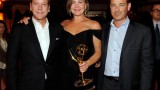 Kiefer Sutherland Cherry Jones and Howard Gordon at Emmys 2009