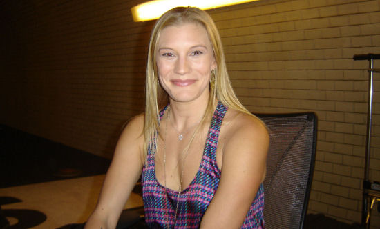 Katee Sackhoff on 24 Season 8 set