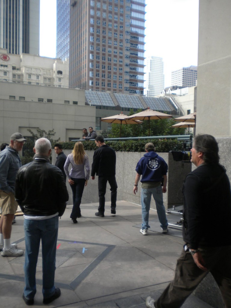 Kiefer Sutherland, Katee Sackhoff, Freddie Prinze Jr filming 24 Season 8 Episode 20