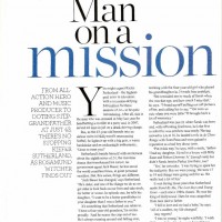 Kiefer Sutherland - Man on a Mission magazine scan