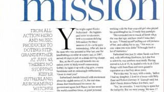 Kiefer Sutherland - Man on a Mission magazine scan