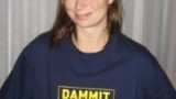 Mary Lynn Rajskub modeling a "Dammit Chloe" tee