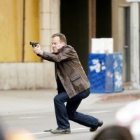 Jack Bauer shooting 24 Season 8 set