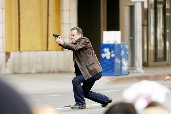 Jack Bauer shooting 24 Season 8 set