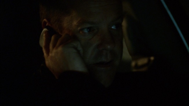 Jack Bauer talks to Chloe O'Brian on cellphone 24 Season 8 episode 5