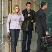 Kiefer Sutherland and Katee Sackhoff on 24 set