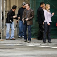 Kiefer Sutherland and Katee Sackhoff on 24 set