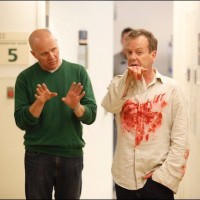 Milan Cheylov and Kiefer Sutherland behind the scenes hospital