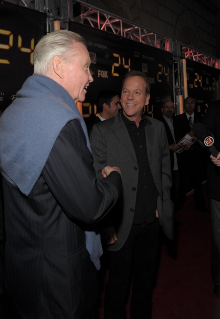 Jon Voight and Kiefer Sutherland at 24 Series Finale Party