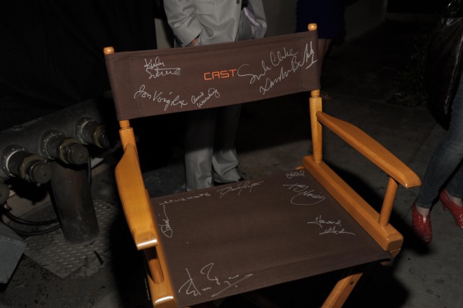 Chair autographed by 24 cast at 24 Series Finale Party