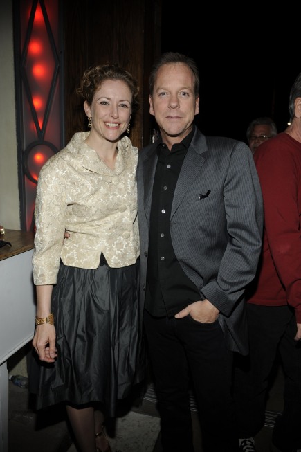 Leslie Hope and Kiefer Sutherland at 24 Series Finale Party
