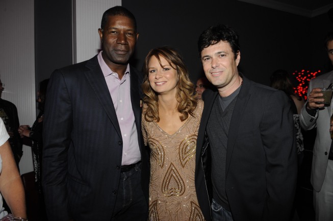 Dennis Haysbert Mary Lynn Rajskub and Carlos Bernard at 24 Series Finale Party