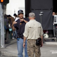 Sterling Rush on set of 24 Season 8