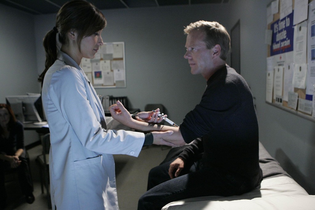 Christina Chang as Sunny Macer and Jack Bauer 24 Season 7 Episode 17