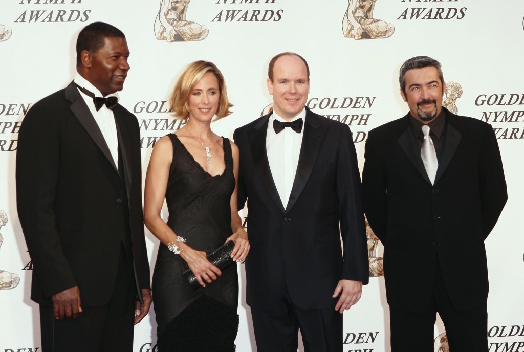 Dennis Haysbert Kim Raver and Jon Cassar at Monte Carlo Television Festival 2006