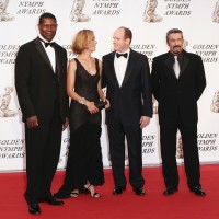 Dennis Haysbert Kim Raver and Jon Cassar at Monte Carlo Television Festival 2006