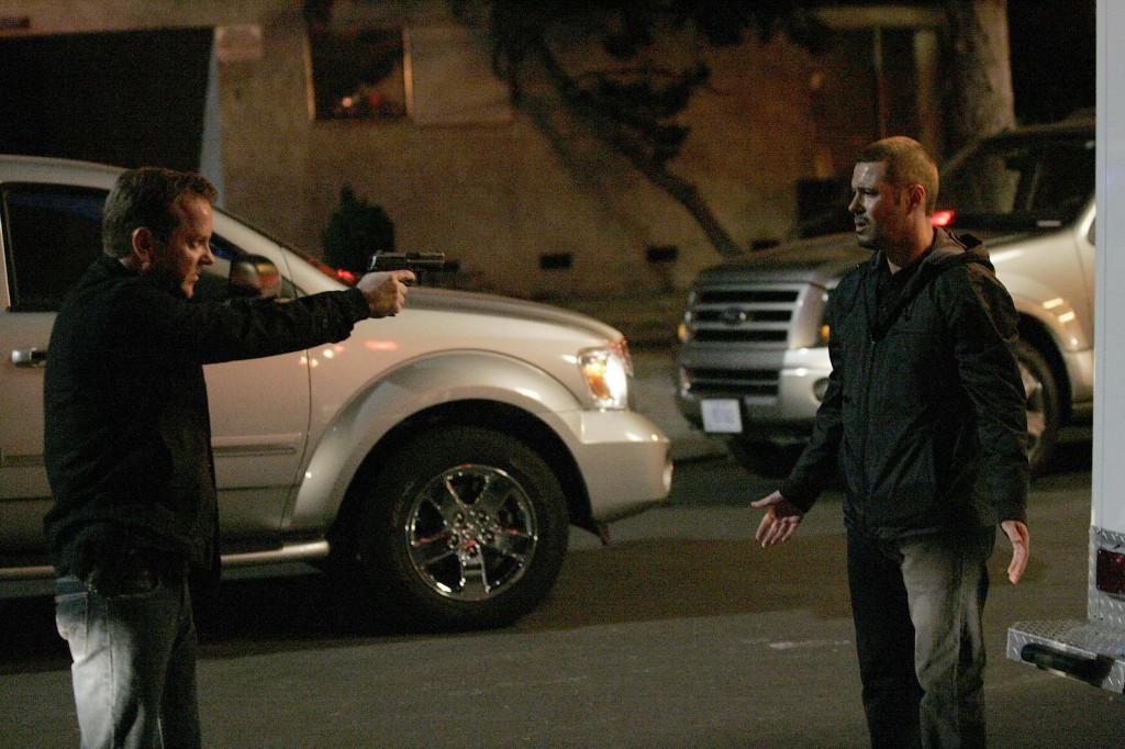 Jack Bauer confronts Tony Almeida at gunpoint 24 Season 7 Episode 19