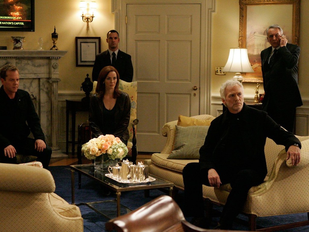 Jack Bauer Renee Walker Bill Buchanan at the White House in 24 Season 7 Episode 8