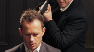 Kiefer Sutherland and Greg Ellis in The Confession promo pic