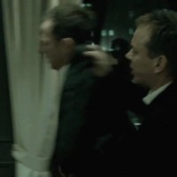 Kiefer Sutherland and Greg Ellis in The Confession screencap