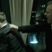 Kiefer Sutherland and Greg Ellis in The Confession screencap