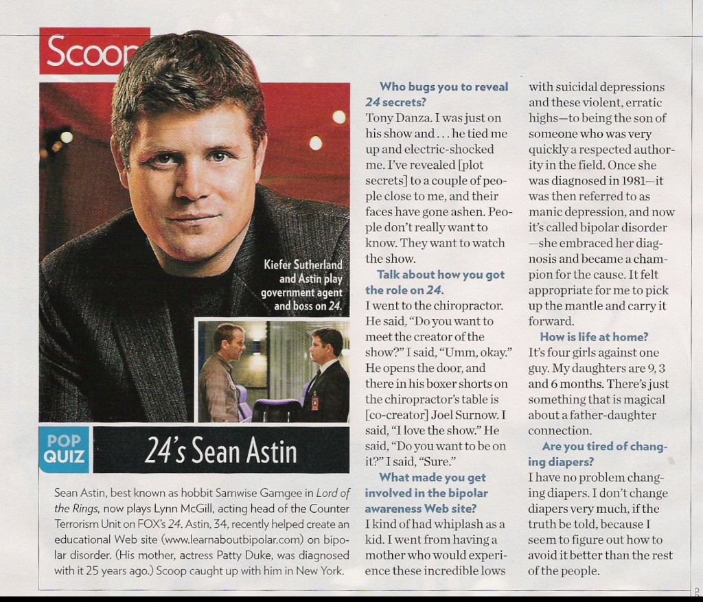 Sean Astin in People magazine March 20, 2006