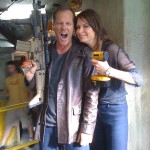 Kiefer Sutherland and Mary Lynn Rajskub 24 Season 8 BTS