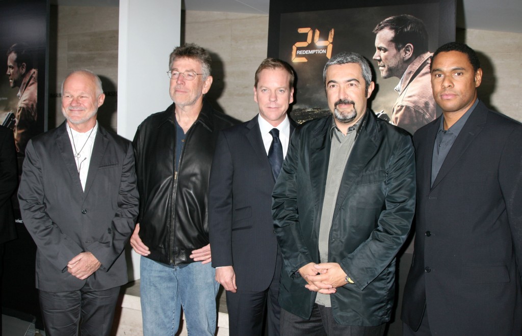 Kiefer Sutherland and group at 24 Redemption Photo Exhibit